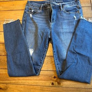 Articles of Society Raw Hem Distressed Skinny Jeans